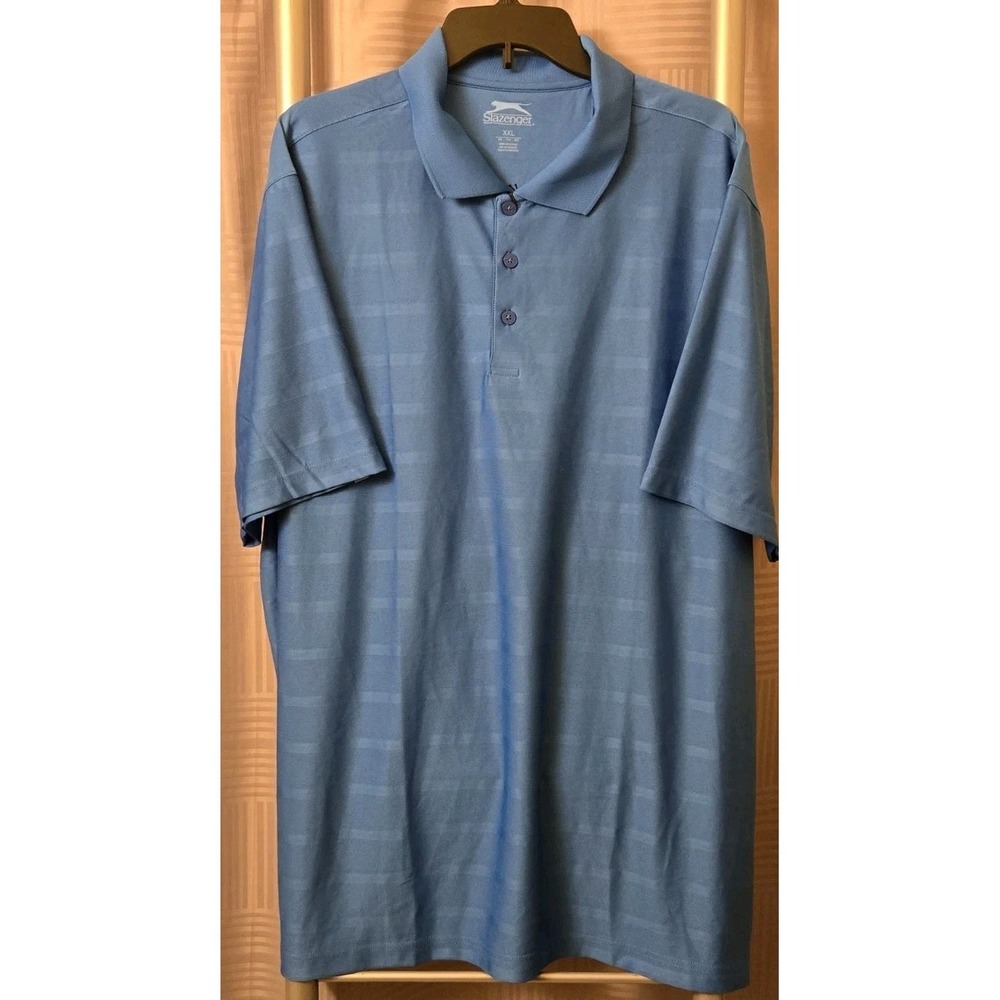 Slazenger Accord NWT Men's Bright Blue Golf Polo Shirt Performance Size 2XL